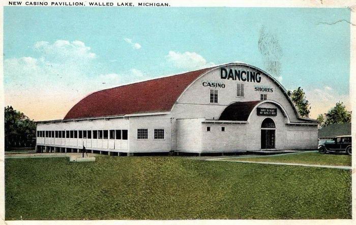 Walled Lake Dance Pavillions - Old Post Card (newer photo)